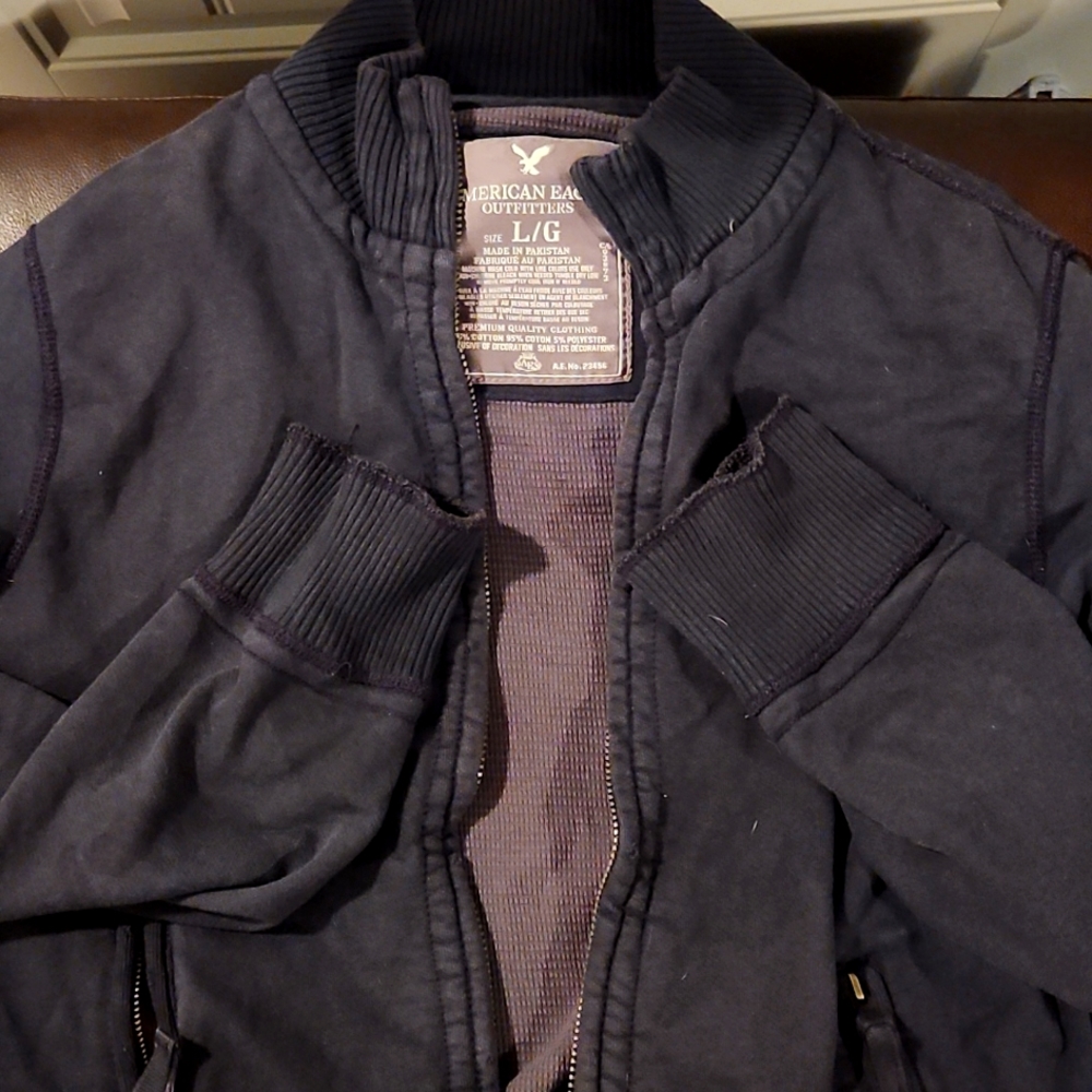 Mens L American Eagle Zip Sweatshirt